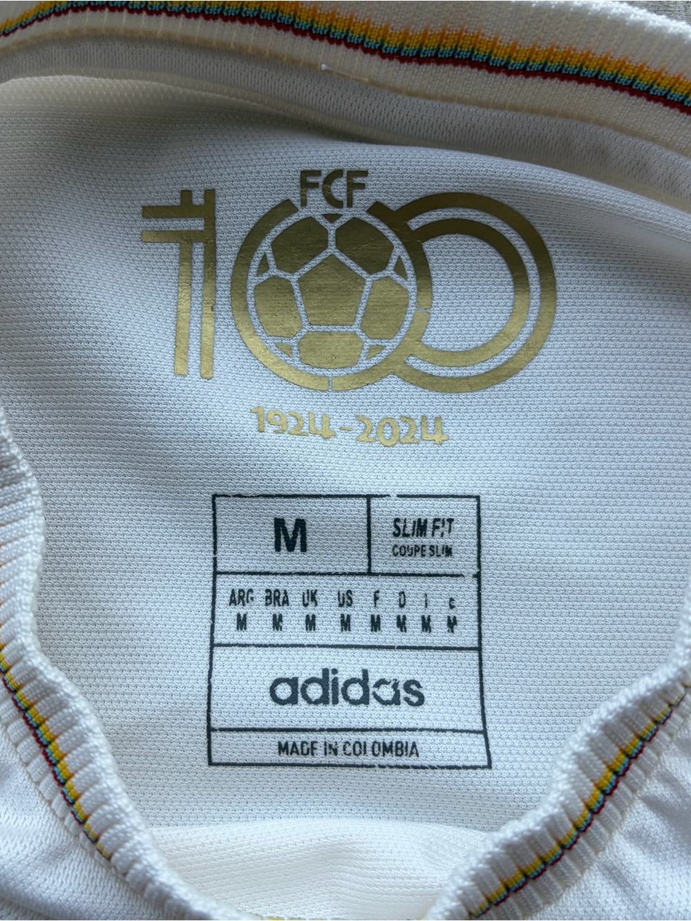 Adidas Colombia 100 Year Anniversary Jersey White Centenario 1924-2024 - Picture 4 of 7